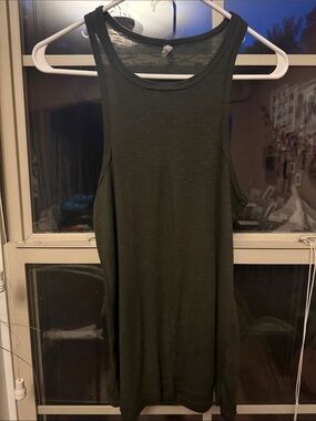 Z Supply Olive Ribbed Scoop Neck Tank